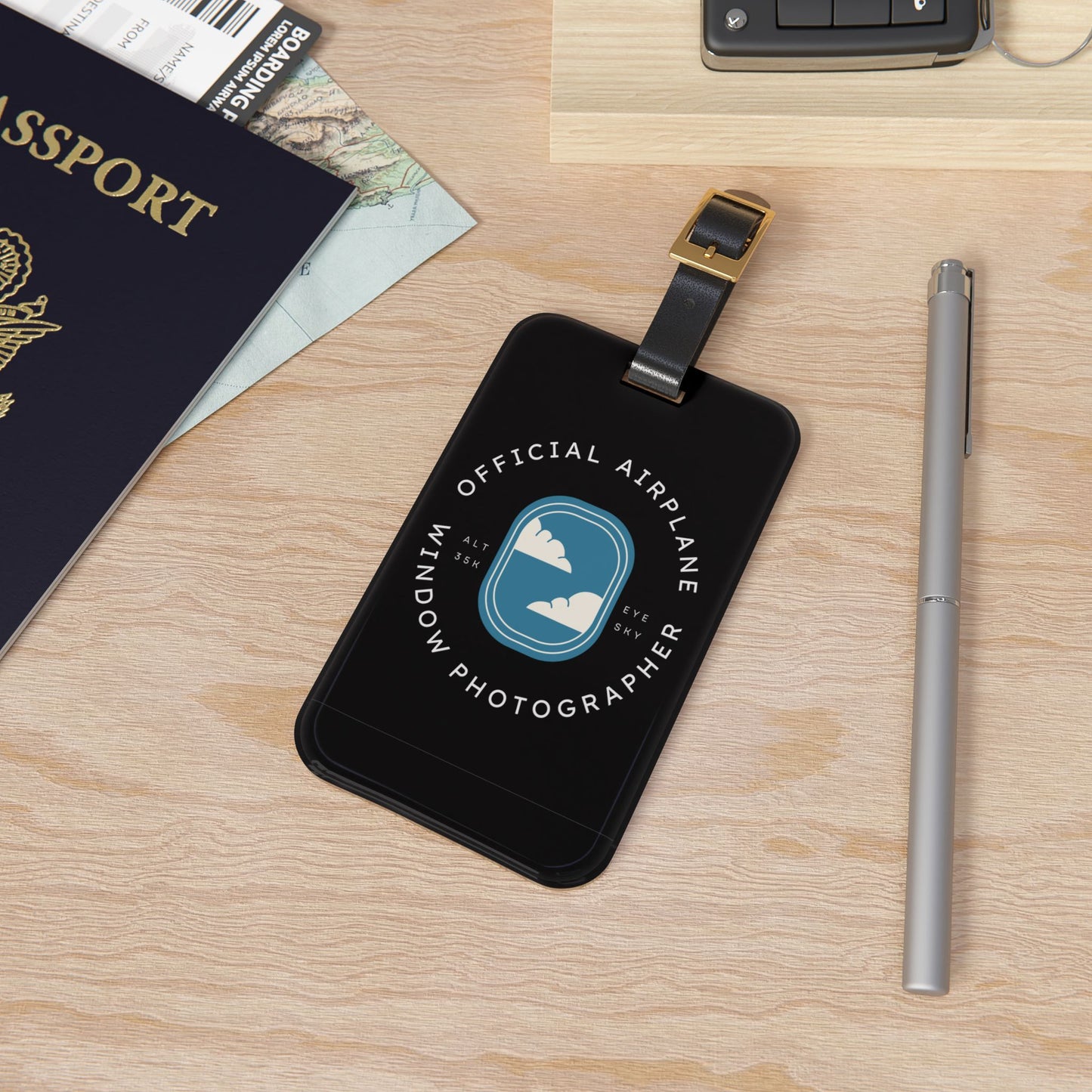 Official Airplane Window Photographer Luggage Tag