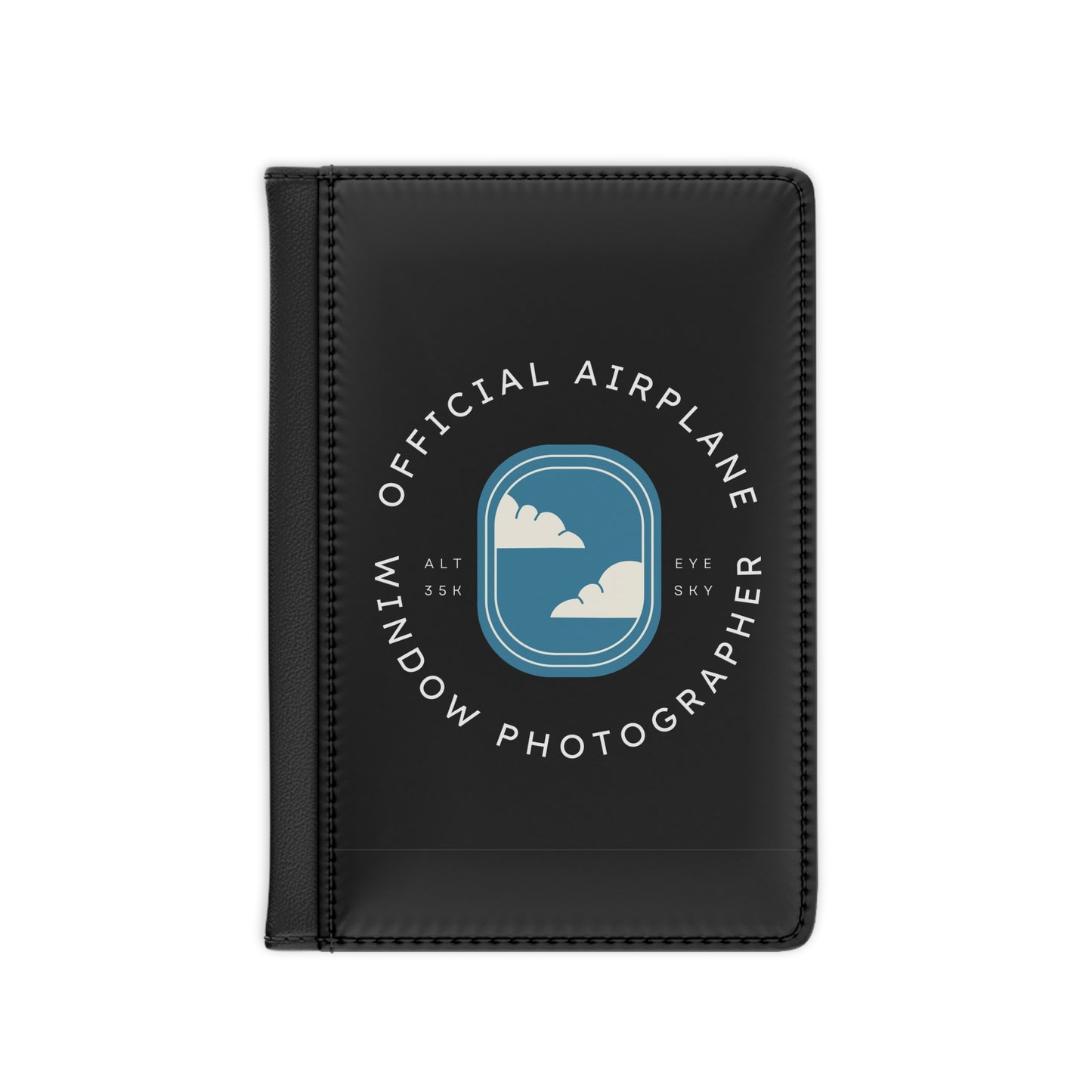 Official Airplane Window Photographer RFID-Blocking Passport Cover