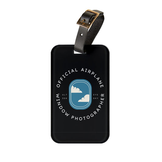Official Airplane Window Photographer Luggage Tag
