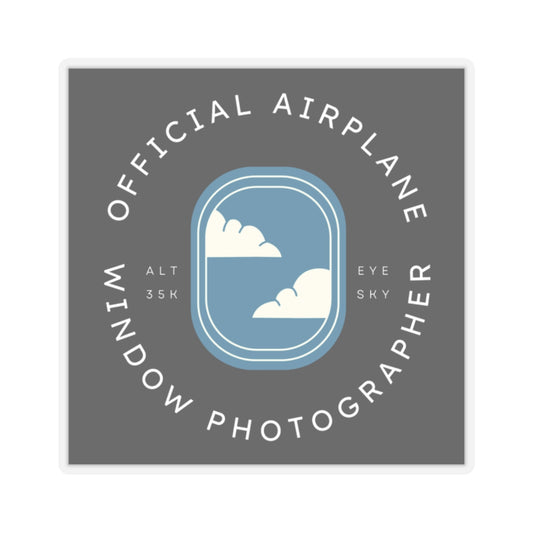 Official Airplane Window Photographer Sticker